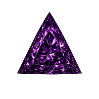 Cubic Zirconia Dark Amethyst AAA, Triangle