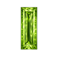 Cubic Zirconia Apple Green AAA, Baguette