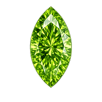 Cubic Zirconia Apple Green AAA, Marquise