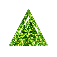 Cubic Zirconia Apple Green AAA, Triangle