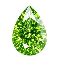 Cubic Zirconia Apple Green AAA,Pear