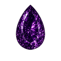 Cubic Zirconia Dark Amethyst AAA, Pear