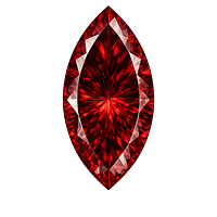 Cubic Zirconia Garnet AAA, Marquise