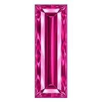 Baguette Rose#3 Synthetic Gemstone