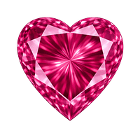 Heart Rose #3 Synthetic Gemstone