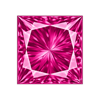 Square Rose #3 Synthetic Gemstone