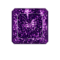 Cubic Zirconia Dark Amethyst AAA, Square cut corner