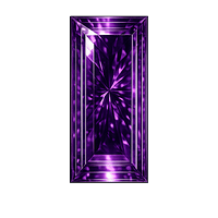 Cubic Zirconia Dark Amethyst AAA, Baguette