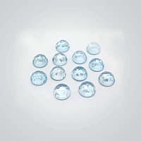 CZ BlueTopaz Round Rose Cut