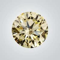 CZ CanaryYellow Round Rose Cut