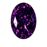 Cubic Zirconia Dark Amethyst AAA, Oval