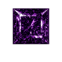 Cubic Zirconia Dark Amethyst AAA, Square