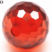 Cubic Zirconia Faceted Beads Orange