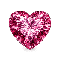 Cubic Zirconia Pink AAA, Heart