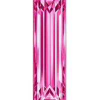 Cubic Zirconia Pink Rose AAA, Baguette