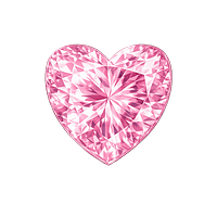 Cubic Zirconia Pink Rose AAA, Heart