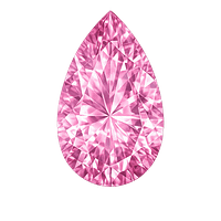 Cubic Zirconia Pink Rose AAA, Pear