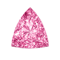 Cubic Zirconia Pink Rose AAA, trillion