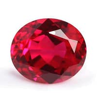 Hydrothermal Red Ruby Oval