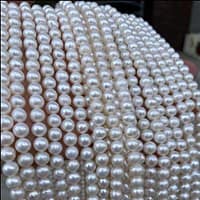 White Pearls Beads String Round 1