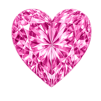 Heart CZ pink rose