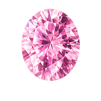 Oval CZ pink rose