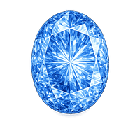 Oval nano Blue sapphire Medium 124