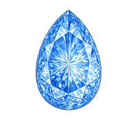 Pear Blue sapphire medium 124