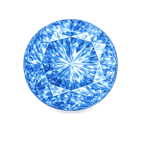 Round Nano Blue Sapphire Medium 124