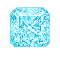 Square cut corner CZ Aquamaraine