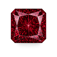 Square cut corner CZ Rhodolite AAA