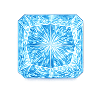 Square cut corner Nano Sky Blue Light 145