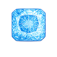 Square cut corner Sky blue medium 144