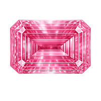 octagon CZ pink rose