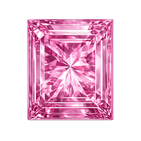 square CZ Pink Rose