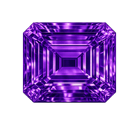 square cut corner CZ dark lavender