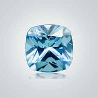 CZ Aquamarine Cushion