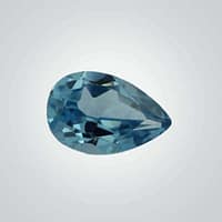 CZ Aquamarine Pear