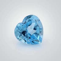 CZ BlueTopaz Heart
