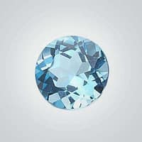 CZ BlueTopaz Round