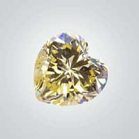 CZ CanaryYellow Heart