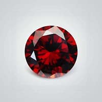 CZ Garnet Round
