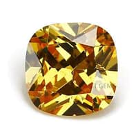 CZ GoldenYellow Cushion