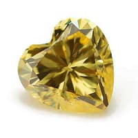 CZ GoldenYellow Heart