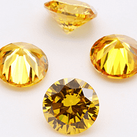 CZ GoldenYellow Round