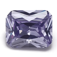 CZ Lavender Octagon
