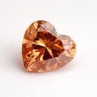 Cubic Zirconia Dark Champagne AAA, Heart