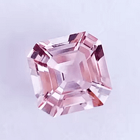 CZ PinkRose SquareCutCorner