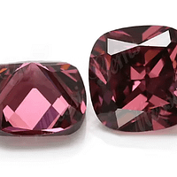 CZ Rhodolite Cushion