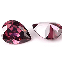 CZ Rhodolite Pear